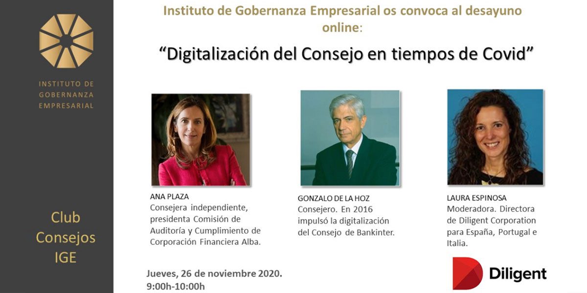 Ana Plaza explicará los beneficios de la transformación digital de los Consejos de Administración