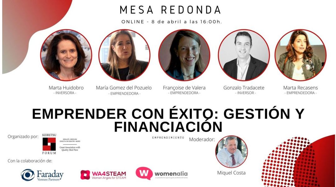 María Gómez del Pozuelo participará en la mesa redonda “Emprender con éxito: gestión y financiación”