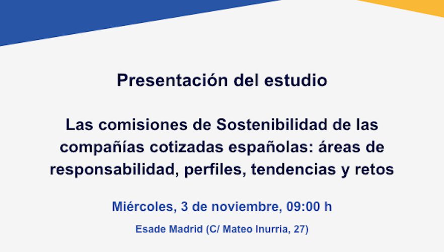 Isabel Tocino y Marieta del Rivero participan en la presentación de: “Las comisiones de Sostenibilidad de las compañías cotizadas españolas”
